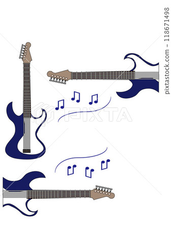 Simple electric guitar illustration 118671498