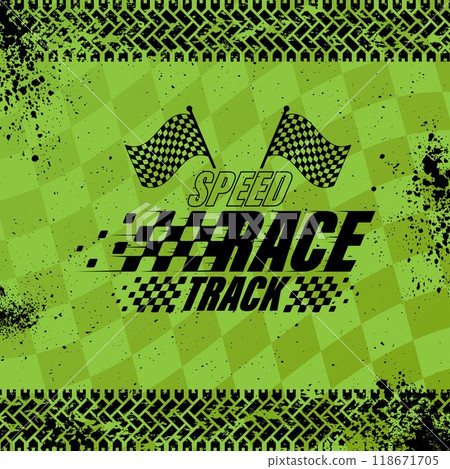 Tire track grunge green racing wallpaper 118671705