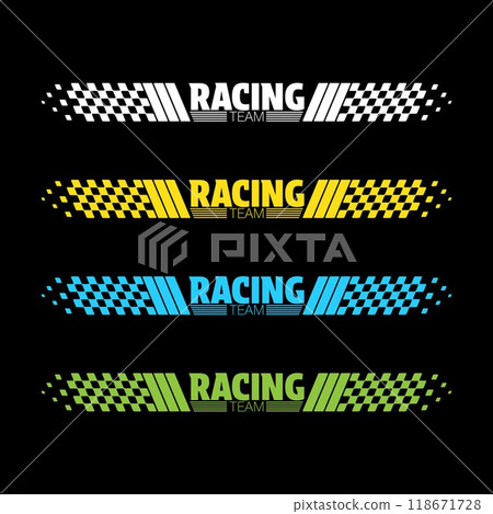 Racing colour lines set 118671728