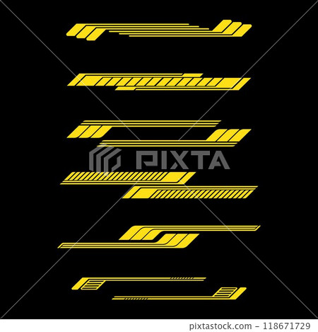 Race yellow decal set Race yellow decal set 118671729