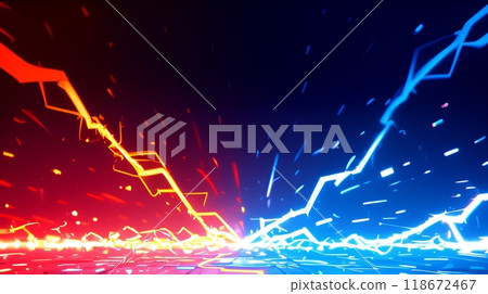 " Relative Red and Blue Energy Background ." 118672467