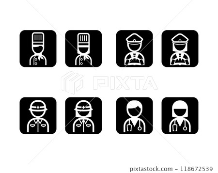 人職業圖示黑色方塊 118672539