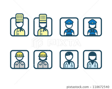 人職業圖示顏色方塊 人職業圖示顏色方塊 118672540