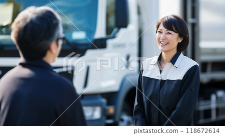 Woman in the transportation industry 118672614