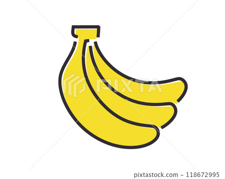 Banana simple vector icon 118672995