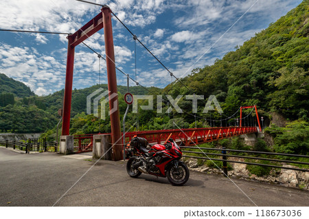 9月2日，日本武田溫泉武庫川吊橋 118673036