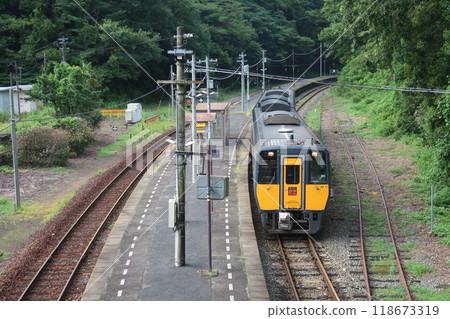 超市列車在二保站停靠 超市列車在二保站停靠 118673319