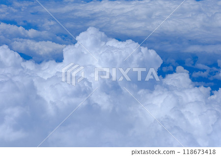 August clouds seen from the plane 118673418