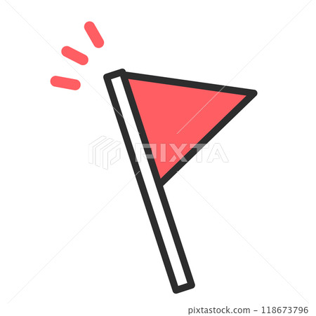 三角形小旗圖標 118673796