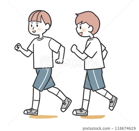 Men enjoying running 118674629