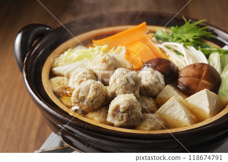 Chicken meatball hotpot Chicken meatball hotpot 118674791