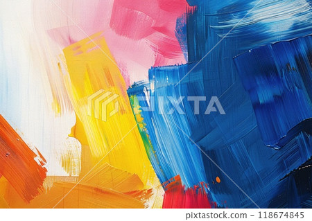 Ai generated Abstract vibrant multicolor paint background. Abstract colorful painted texture 118674845