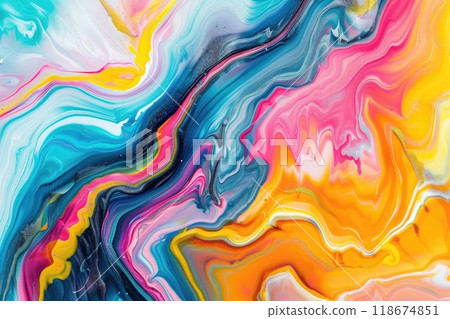Ai generated Abstract vibrant multicolor paint background. Abstract colorful painted texture Ai generated Abstract vibrant multicolor paint background. Abstract colorful painted texture 118674851