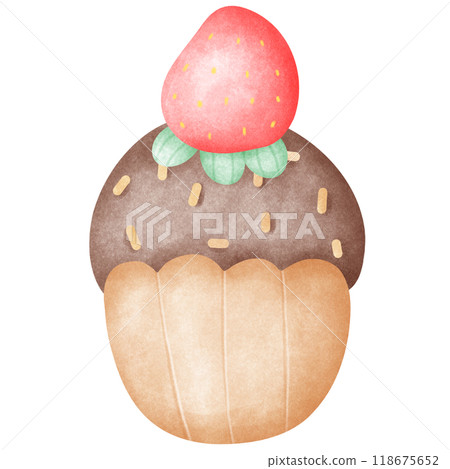 ice cream watercolor painting. ice cream watercolor painting. 118675652