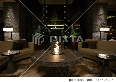 Luxury resort hotel lobby 118675987