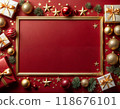 Christmas decoration frame, red, Christmas, decoration 118676101