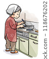 Senior woman cooking 118676202