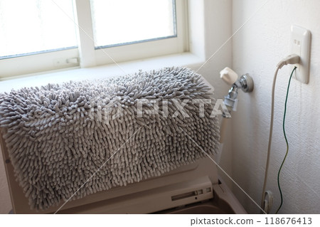 Washing machine faucet, outlet and foot mat Washing machine faucet, outlet and foot mat 118676413