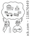 Elderly men and women with family problems 118676449