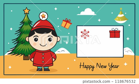 Happy New Year, Holidays logo  118676532
