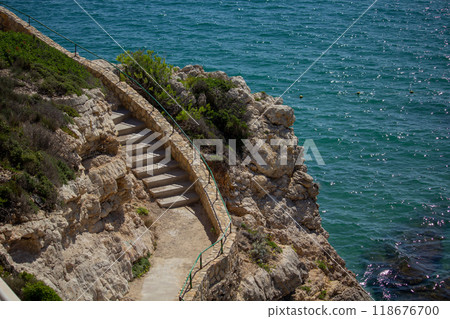 Famous summer destination in the Costa Dorada, Spain 118676700