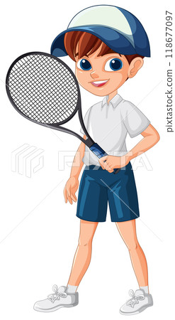 Young Tennis Player Ready to Play Young Tennis Player Ready to Play 118677097
