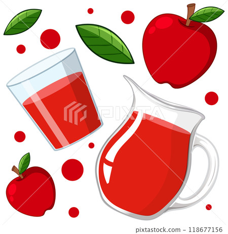 Seamless Apple Juice Pattern Seamless Apple Juice Pattern 118677156