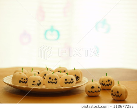 Autumn harvest Halloween party Pumpkin sweets 118677282
