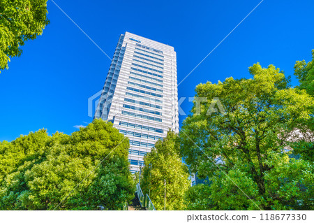 日本九月的東京城市景觀。世田谷商業廣場塔(GMO Internet TOWER)等景觀 日本九月的東京城市景觀。世田谷商業廣場塔(GMO Internet TOWER)等景觀 118677330