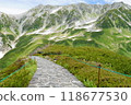 Murododaira and hiking trails in summer with snow still remaining 118677530