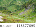 Summer alpine scenery seen from a hiking trail 118677695