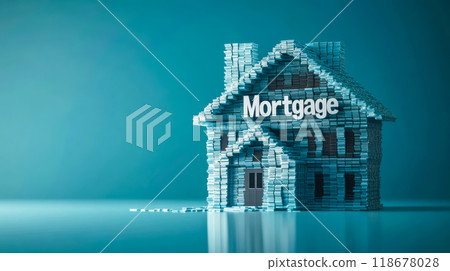 House made of money showing concept of mortgage loan House made of money showing concept of mortgage loan 118678028