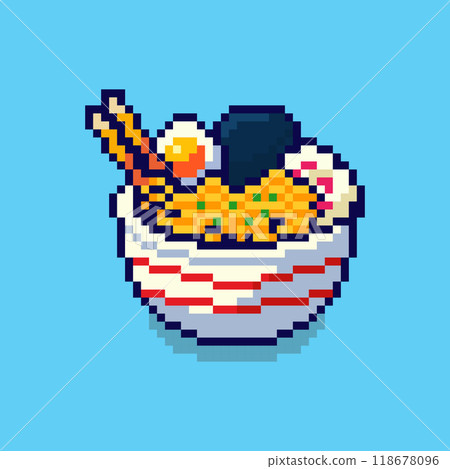 Pixel art ramen game asset design 118678096