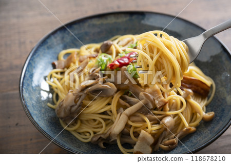 日式醬油菇義大利麵 日式醬油菇義大利麵 118678210