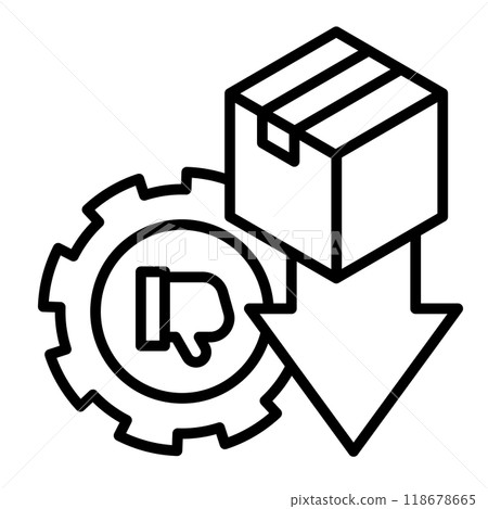 Icon of poor quality product. Icon of poor quality product. 118678665