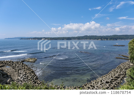 Katsuura Bay as seen from Hachimantai Park Katsuura Bay as seen from Hachimantai Park 118678754