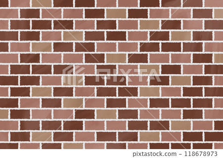 Textured red brick wallpaper background 118678973