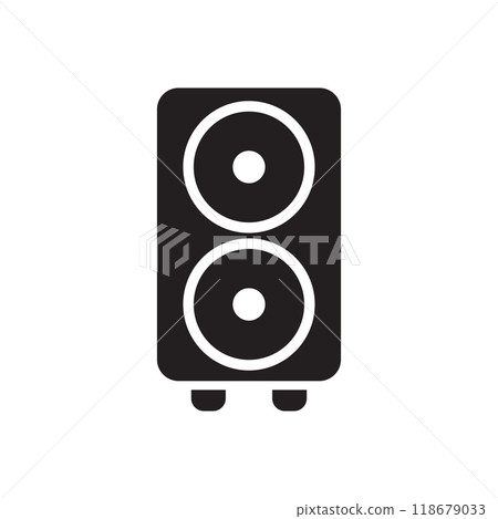 Sound system icon logo design template isolated illustration Sound system icon logo design template isolated illustration 118679033