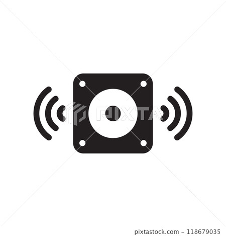 Sound system icon logo design template isolated illustration Sound system icon logo design template isolated illustration 118679035