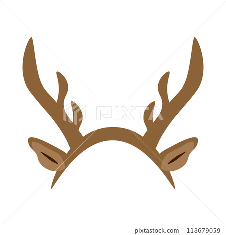 Simple reindeer headband vector illustration Simple reindeer headband vector illustration 118679059