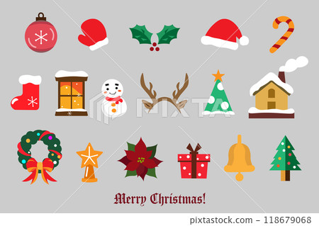 Cute Christmas illustration material Cute Christmas illustration material 118679068