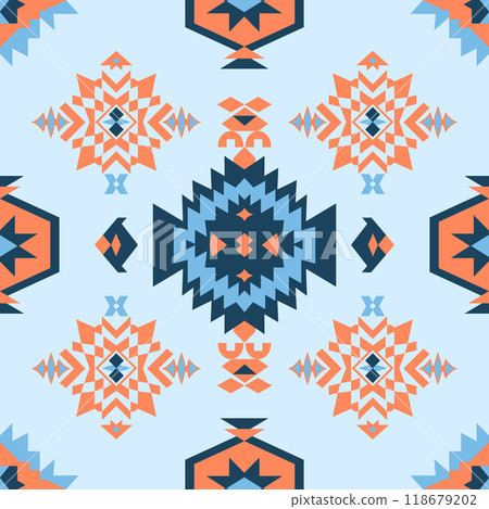 Traditional Palestinian embroidery motif in a seamless pattern design Traditional Palestinian embroidery motif in a seamless pattern design 118679202