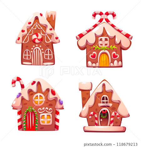 Christmas gingerbread cookie in form of house 118679213