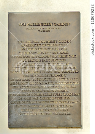 Waldstein Garden and Wallenstein Palace that houses the Senate of the Czech Republic in Prague 118679258