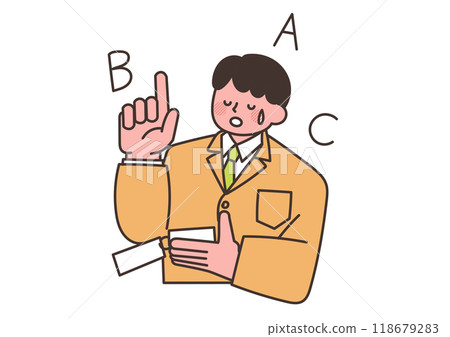 背英文單字的男學生 背英文單字的男學生 118679283