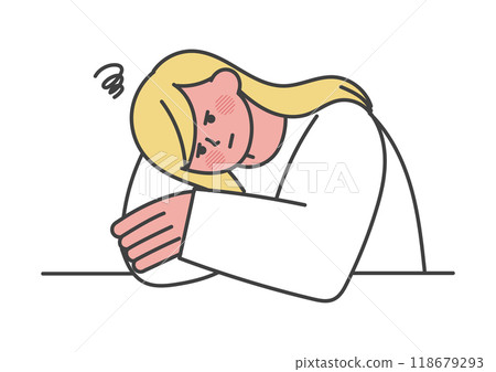 A woman who is lazy and unmotivated A woman who is lazy and unmotivated 118679293