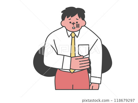 一個感覺不舒服、感覺不舒服的人 118679297