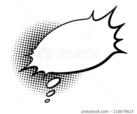 Comics book speech bubble. Speech balloon or cartoon design elements isolated on white background. Vector illustration 118679625