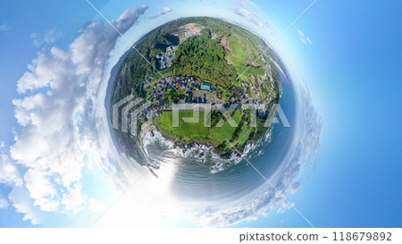 空拍《青森縣》種差海岸360度攝影，360度球面景觀 118679892