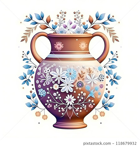 Amphora Elegance: A Dance of Color and Tradition 118679932